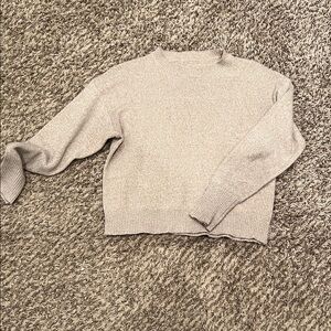 Cozy Women's Beige Crew Neck Sweater